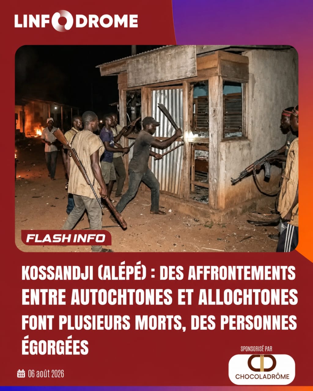 drame dans le village de Kossandji, dans le département d'Alépé