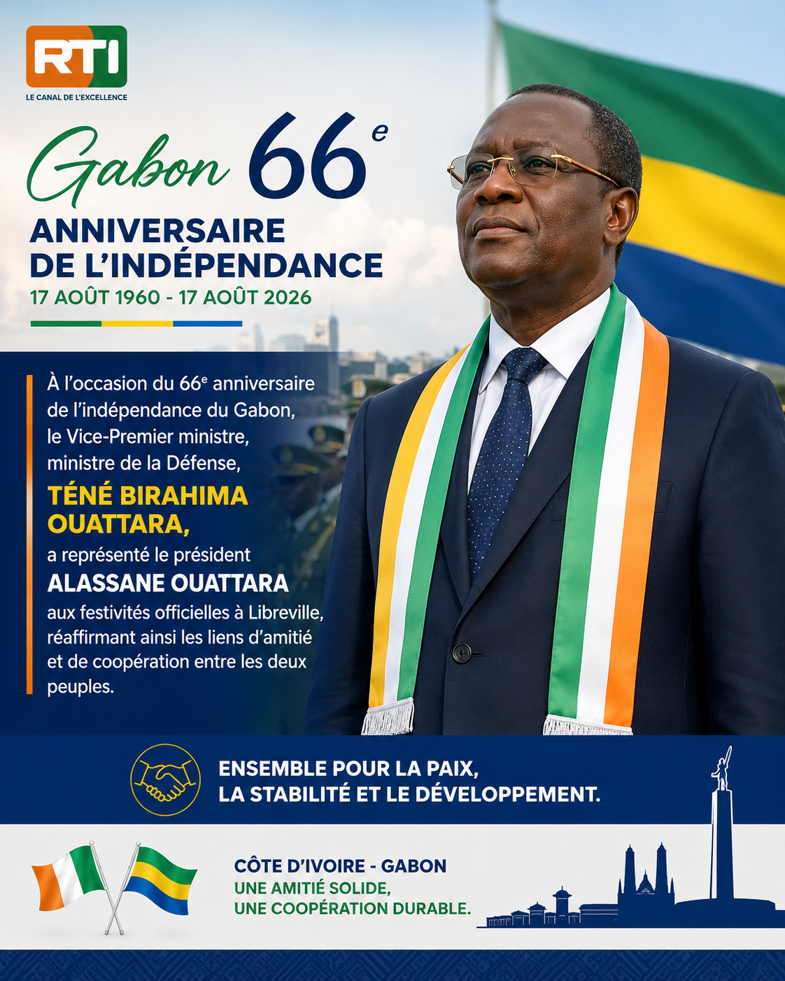 GABON  66e Anniversaire de l'INDEPENDANCE